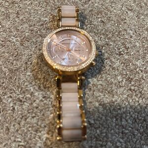 Michael Kors Gold and Cream Women's Watch
